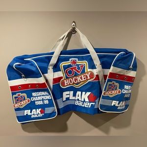 Vintage Bauer Flak OV Regional Champs 88/89 Hockey Equipment Bag